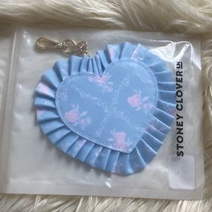 Stoney Clover Ruffled Heart Bag Charm BNWT